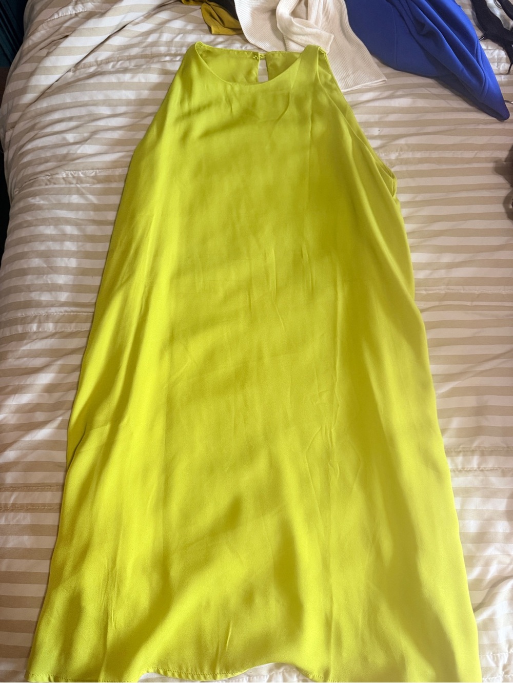 Women's Lime Green A-Line Dress